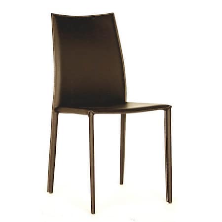 Baxton Studio Rockford ModernTaupe Bonded Leather Upholstered Dining Chair, PK2 A-2298